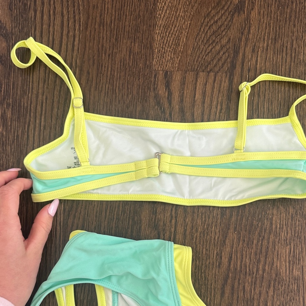 Seafoam & Lemon Contrast Bikini Set - Women - Picture 5 of 7